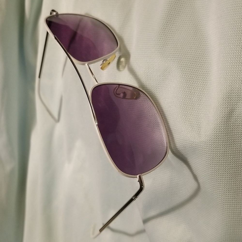 White Aviator Sunglasses